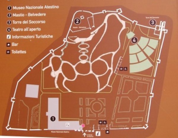 mappa castello Este